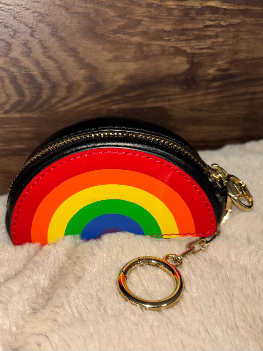 Michael Kors Rainbow Coin Purse keychain/bag charm - Picture 3 of 7